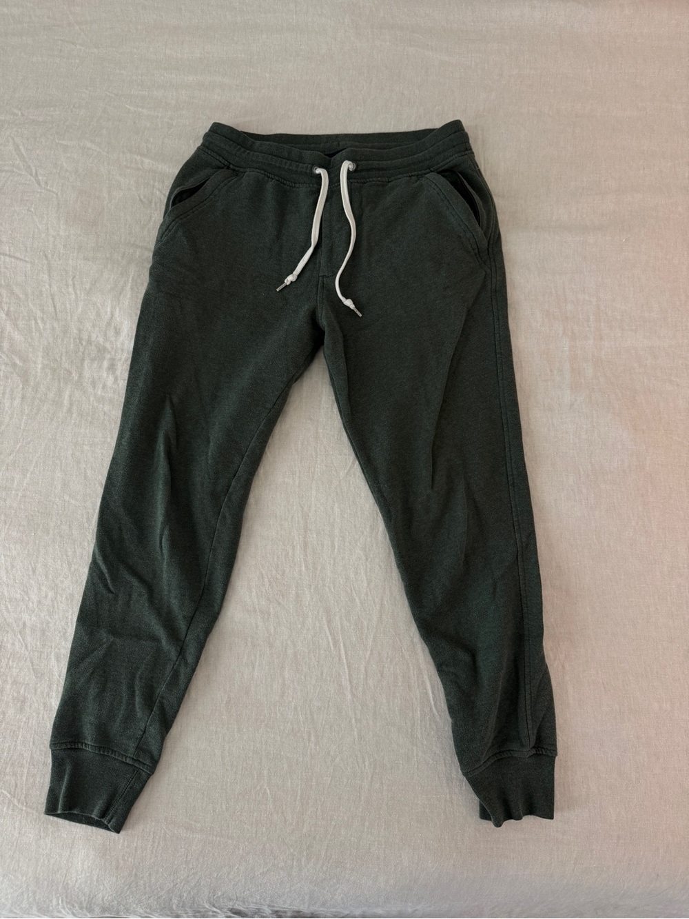 J. Crew Kids Dark Charcoal Jogger Sweatpants with White Drawstring